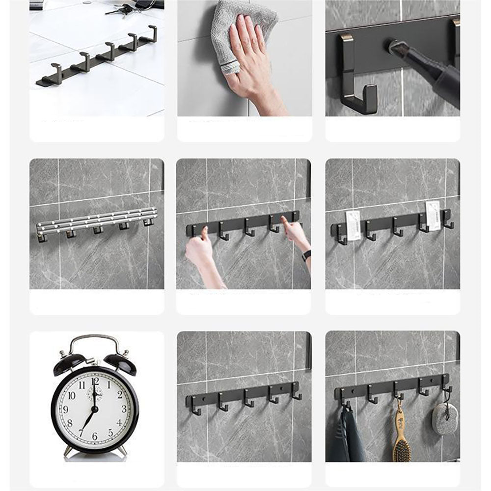 Strong Load-Bearing Adhesive Hook – Punch-Free Wall Mounted Organizer for Towels, Bathroom & Kitchen