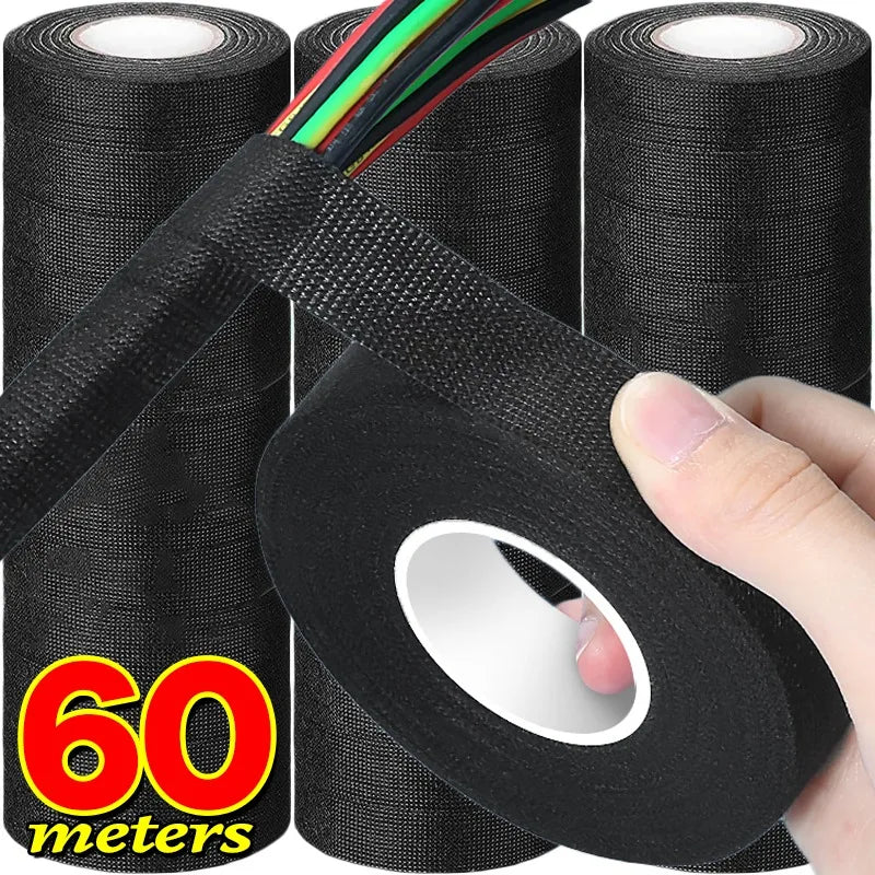 Heat Resistant Electrical Tape Harness Bundle Insulation Auto Wiring Fabric Cloth Wrap Waterproof C 1