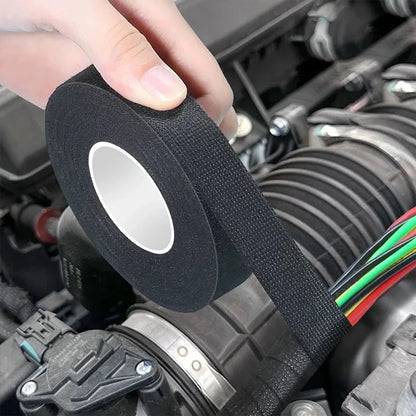 Heat Resistant Electrical Tape Harness Bundle Insulation Auto Wiring Fabric Cloth Wrap Waterproof C 3