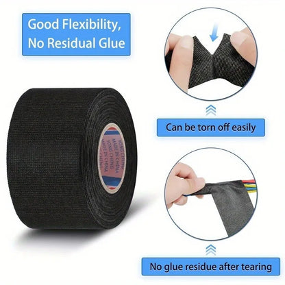 Heat Resistant Electrical Tape Harness Bundle Insulation Auto Wiring Fabric Cloth Wrap Waterproof C 4