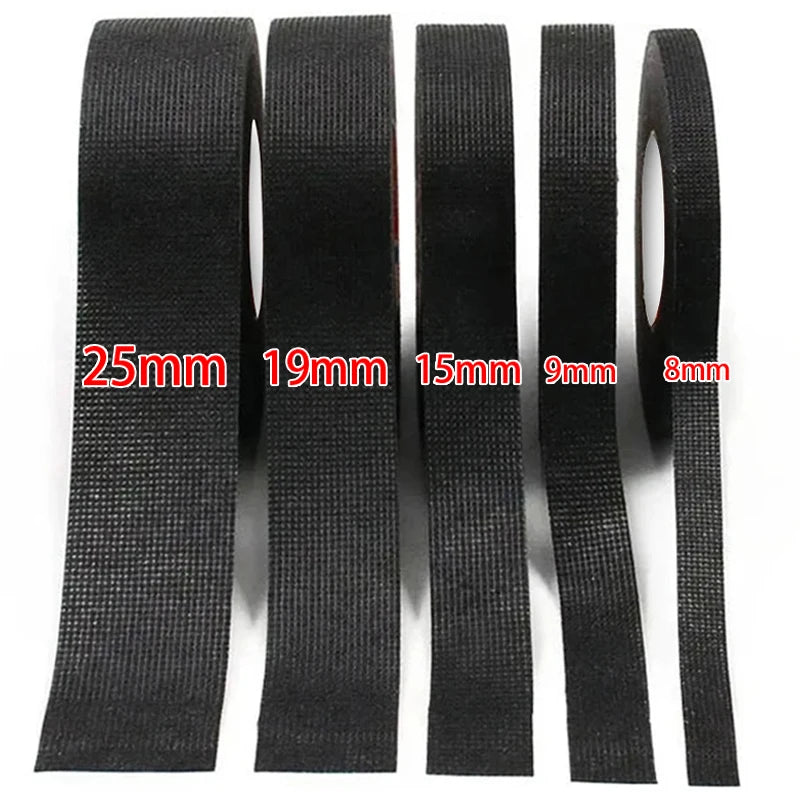 Heat Resistant Electrical Tape Harness Bundle Insulation Auto Wiring Fabric Cloth Wrap Waterproof C 6