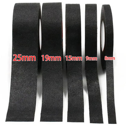 Heat Resistant Electrical Tape Harness Bundle Insulation Auto Wiring Fabric Cloth Wrap Waterproof C 6