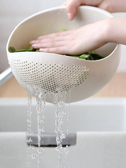 Food Strainer  Rice Bowl Drain Basket Durable Kitchen Organizer 3