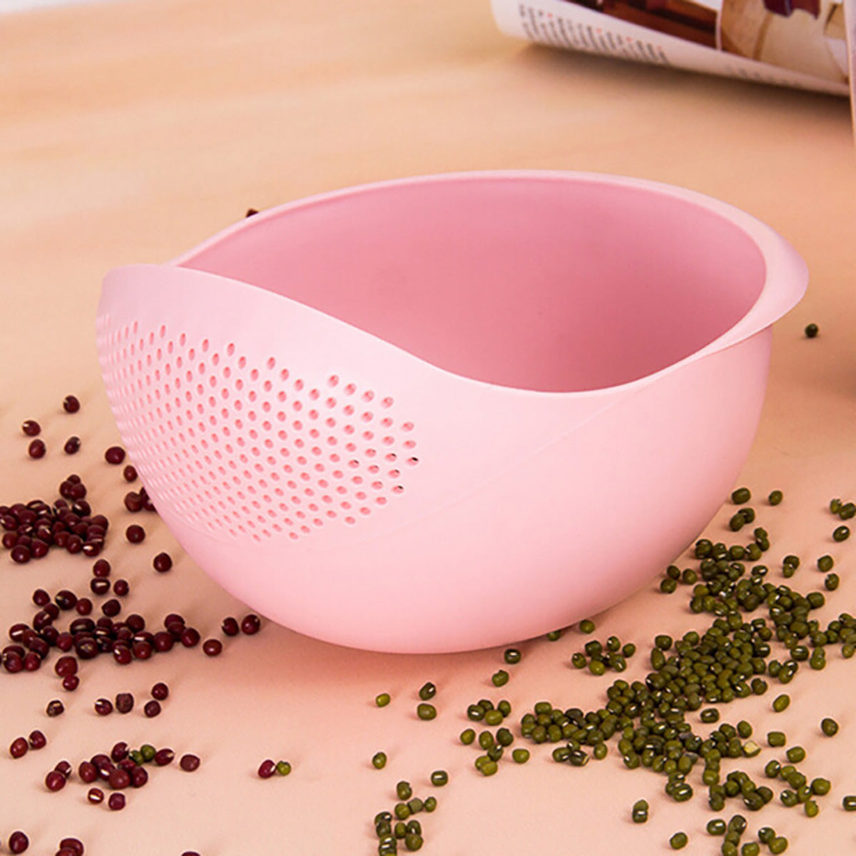 Food Strainer  Rice Bowl Drain Basket Durable Kitchen Organizer 8