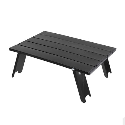 Mini Folding Camping Table, Lightweight Outdoor Aluminum Table for Hiking, Beach & Travel, Compact Roll Up Design