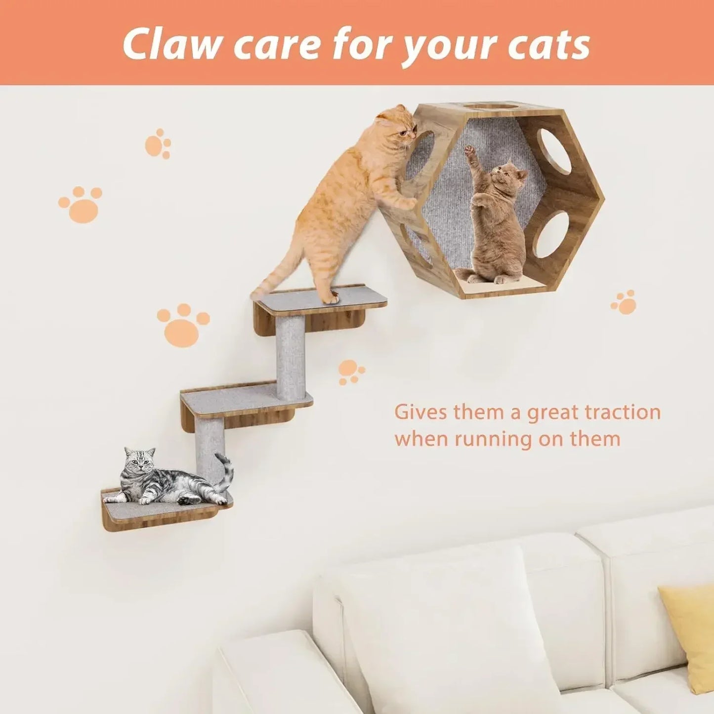 Trimmable SelfAdhesive Cat Scratcher Sofa Protector Durable Scratch Pad For Furniture Walls And Mor 1