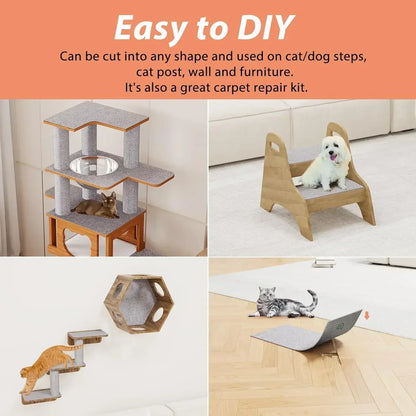 Trimmable SelfAdhesive Cat Scratcher Sofa Protector Durable Scratch Pad For Furniture Walls And Mor 3