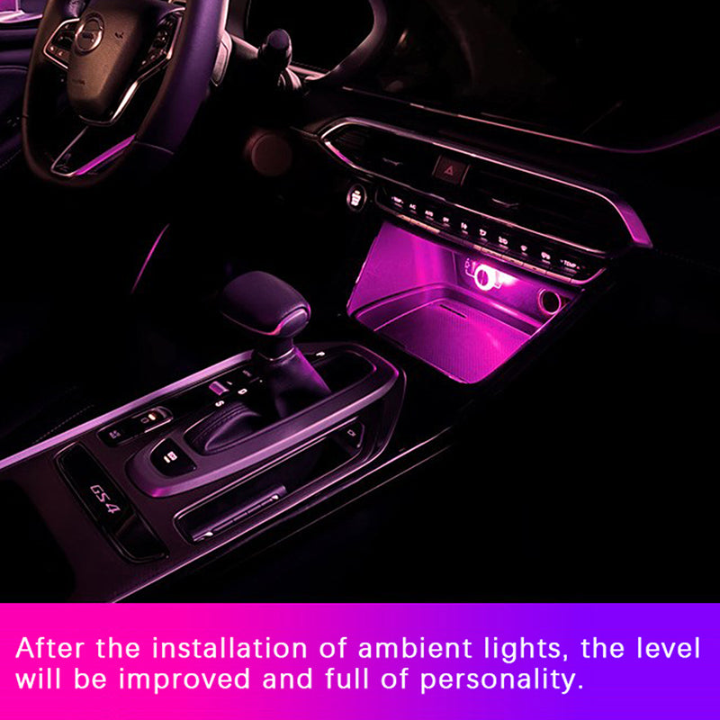 Portable Car USB Ambient Light, Mini LED Decorative Atmosphere Lamp for Auto Interior & Computer