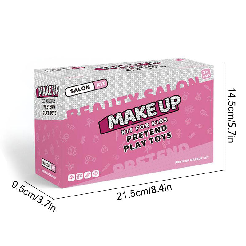 Girls Beauty Salon Set Pretend Play Hair Cutting Kit With Hair Dryer Scissors Barber Apron  Styling 5