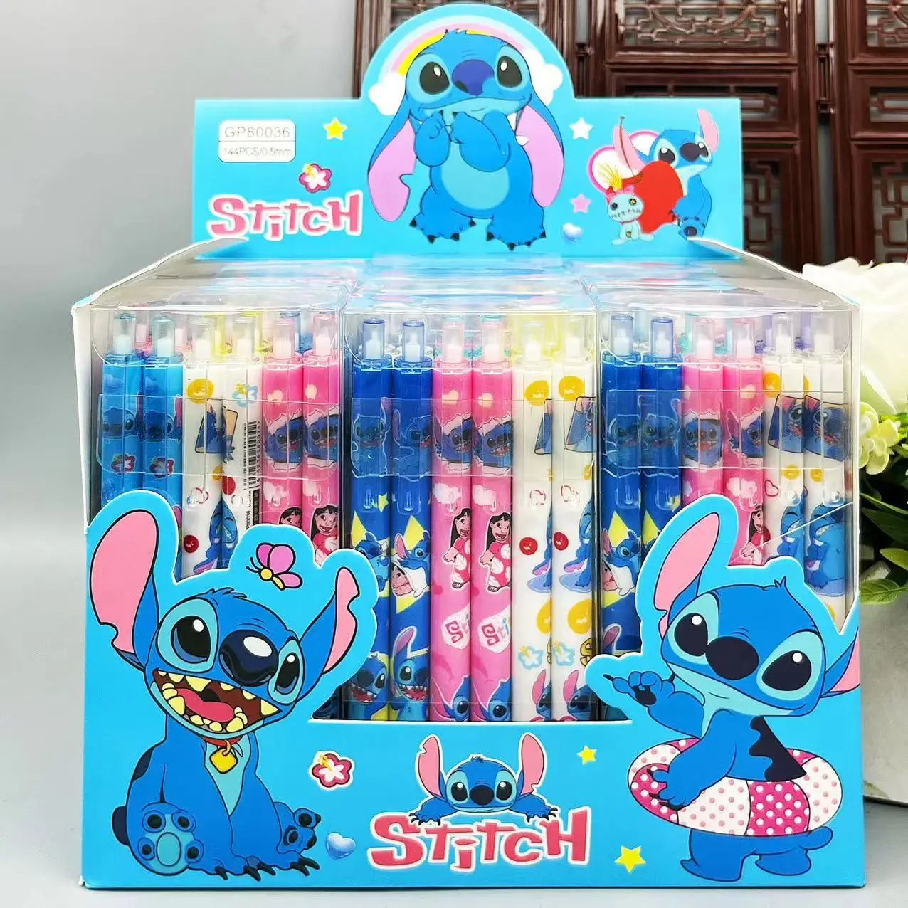 Disney Stitch Gel Pens Cute Signature Pen  Cartoon New Pressing Pen For Students 4