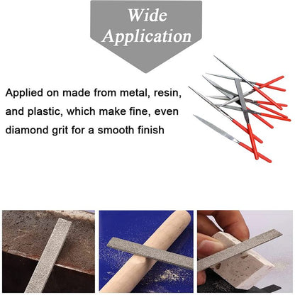 Diamond Needle File Set 10pcs Mini Needle File Kit For Stone Glass  Metal Carving Craft Hand Tools 3