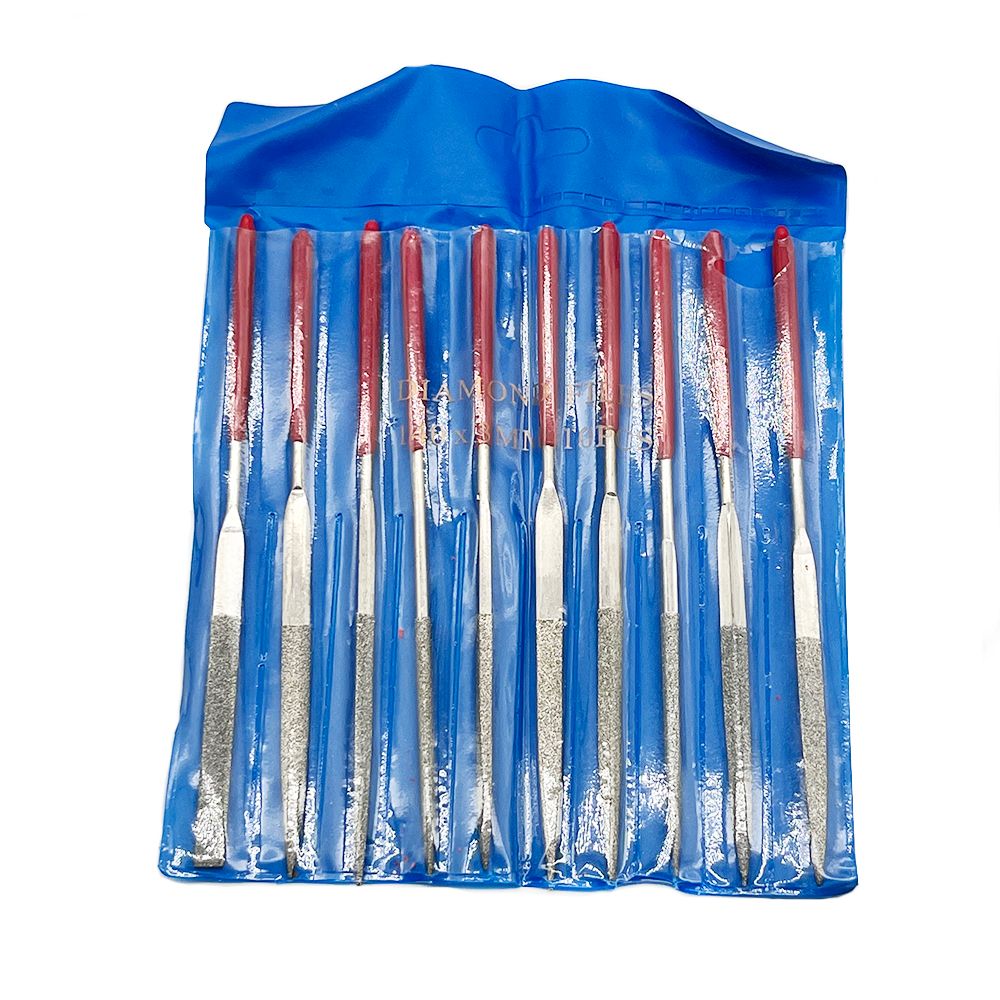 Diamond Needle File Set 10pcs Mini Needle File Kit For Stone Glass  Metal Carving Craft Hand Tools 2