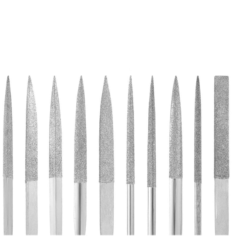 Diamond Needle File Set 10pcs Mini Needle File Kit For Stone Glass  Metal Carving Craft Hand Tools 9