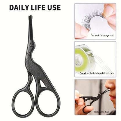 Premium Round Head Stainless Steel Nose Hair Scissors Multi Use Grooming Tool For Eyebrows Beard  E 7