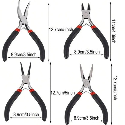 Professional Jewelry Pliers Kit Needle Nose Pliers Round Nose Pliers  Wire Cutters For Jewelry Maki 3