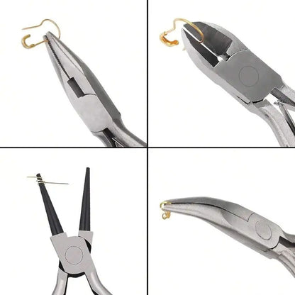 Professional Jewelry Pliers Kit Needle Nose Pliers Round Nose Pliers  Wire Cutters For Jewelry Maki 4