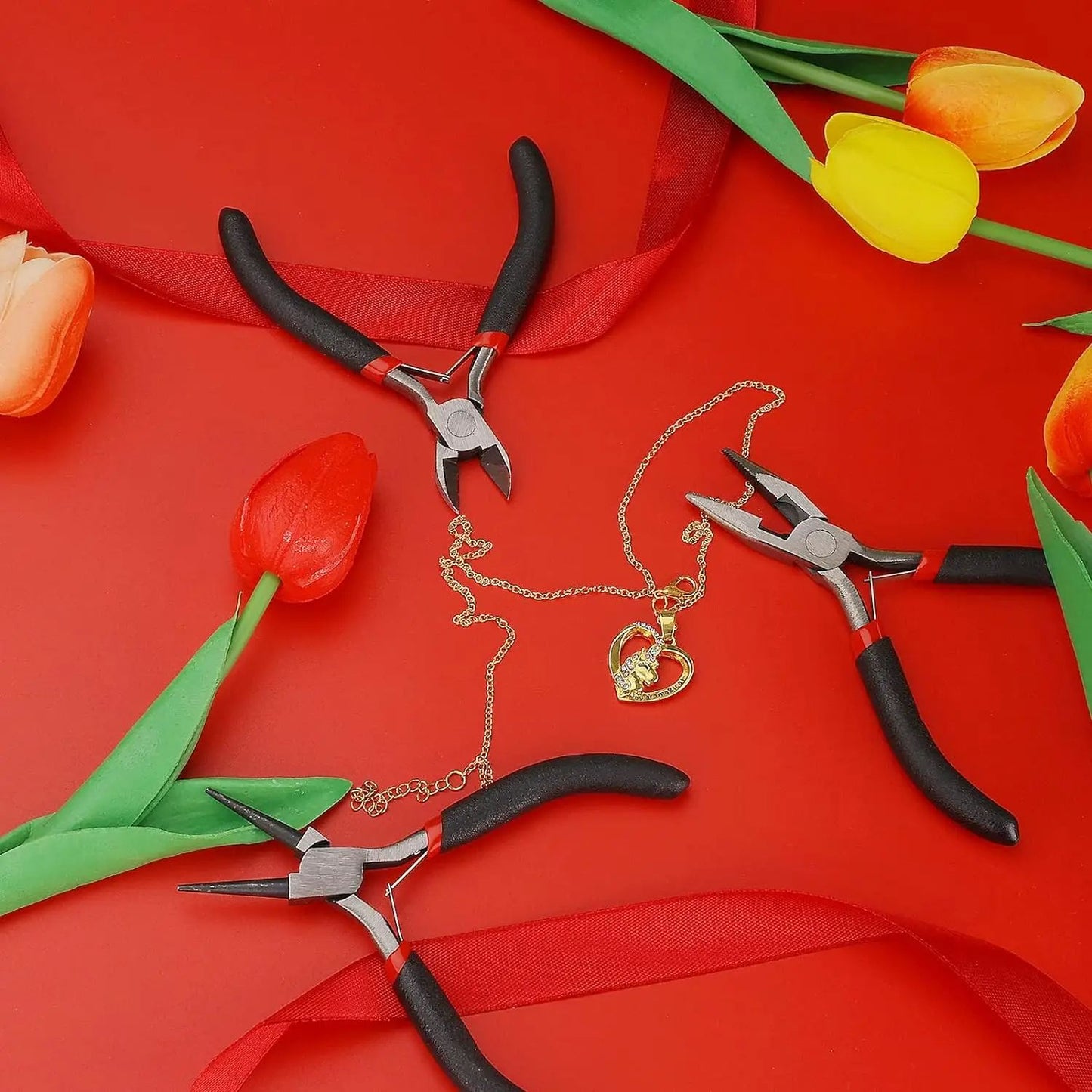 Professional Jewelry Pliers Kit, Needle Nose Pliers, Round Nose Pliers & Wire Cutters for Jewelry Making