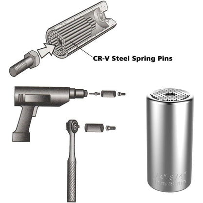 Magic Multi Hand Tools Universal Torque Wrench Power Drill Adapter Ratchet Bushing Spanner Key  Soc 6