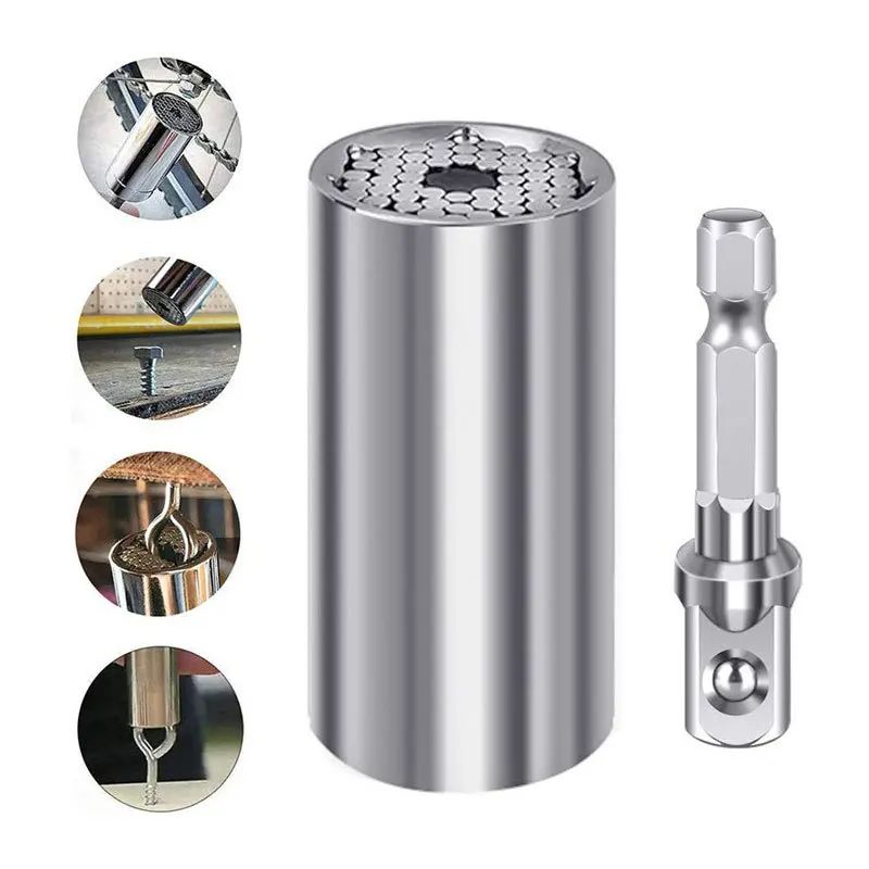Magic Multi Hand Tools Universal Torque Wrench Power Drill Adapter Ratchet Bushing Spanner Key  Soc 9