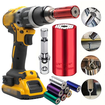 Magic Multi Hand Tools, Universal Torque Wrench Power Drill Adapter, Ratchet Bushing Spanner Key & Socket Sleeve Set
