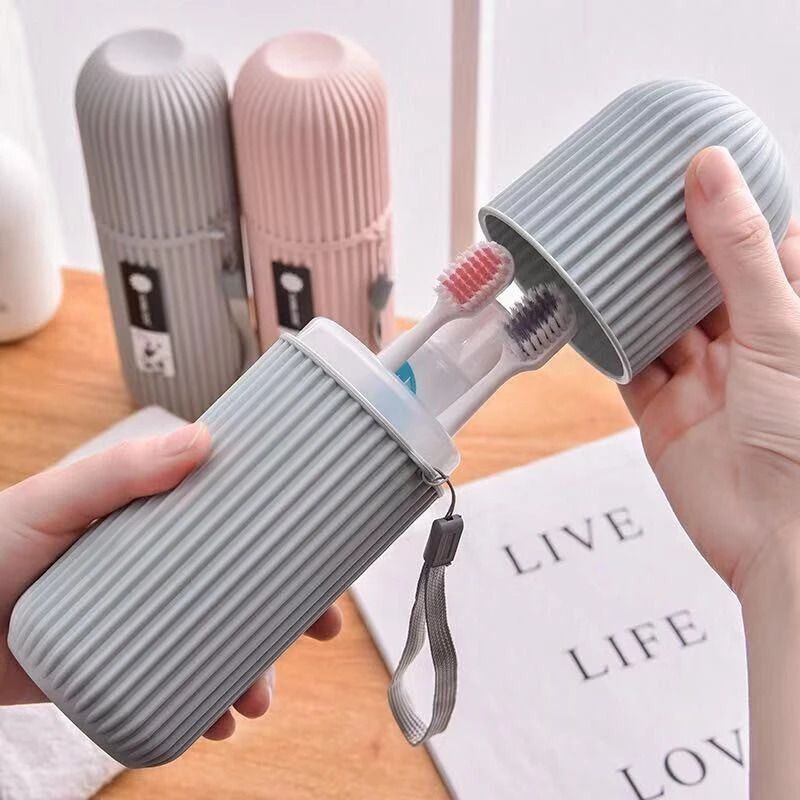 Compact Toothbrush  Toothpaste Protector DirtProof Travel Case for Camping Hiking  Daily Use