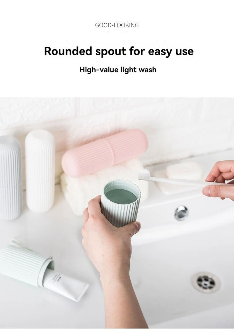 Compact Toothbrush  Toothpaste Protector DirtProof Travel Case for Camping Hiking  Daily Use
