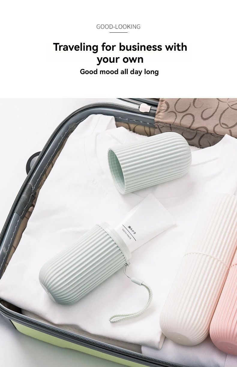 Compact Toothbrush  Toothpaste Protector DirtProof Travel Case for Camping Hiking  Daily Use