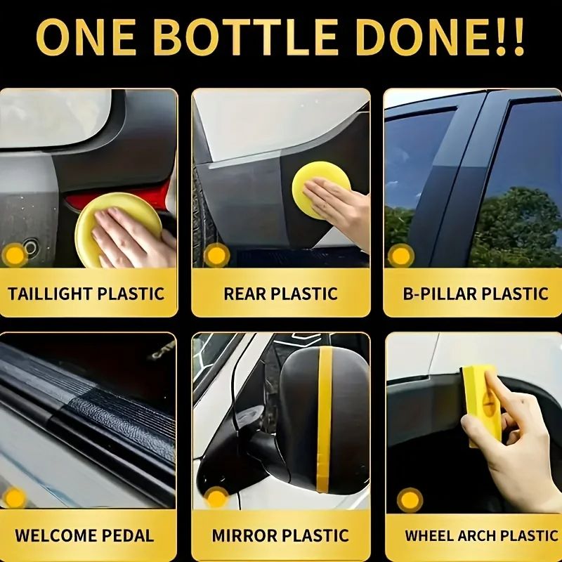 Car Plastic Restorer Back To Black Gloss Renewal Wax For Interior  Exterior Durable Repair Coating 3