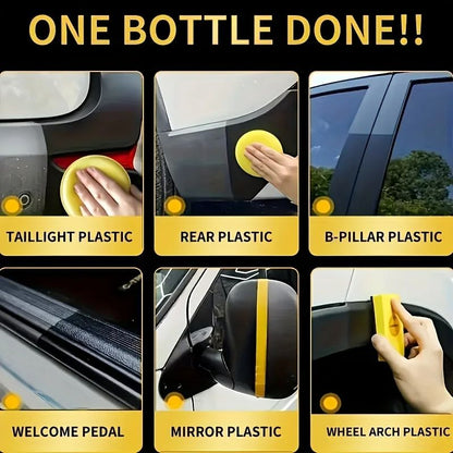 Car Plastic Restorer Back To Black Gloss Renewal Wax For Interior  Exterior Durable Repair Coating 3