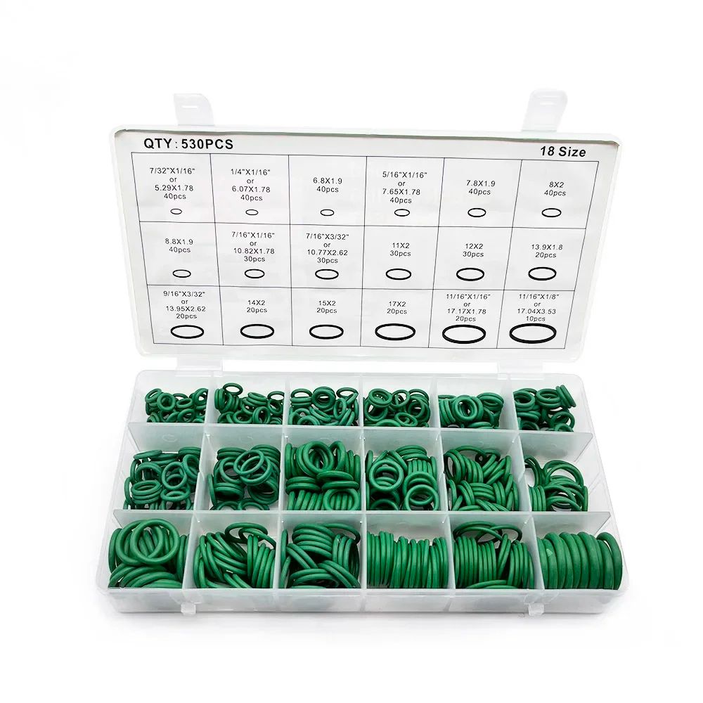 Premium 530 Piece Nitrile O Ring Seal Kit Heat  Oil Resistant Sealing Rings For Car ACR134aPumps  P