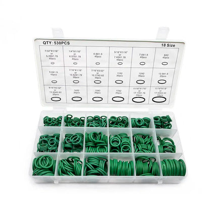 Premium 530 Piece Nitrile O Ring Seal Kit Heat  Oil Resistant Sealing Rings For Car ACR134aPumps  P