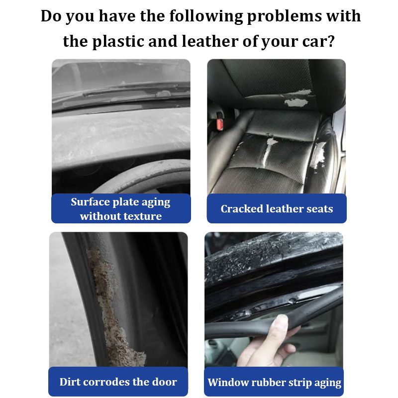Car Plastic Restorer  Coating Agent Restores Faded Auto Plastic Rubber  Exterior Trim to LikeNe