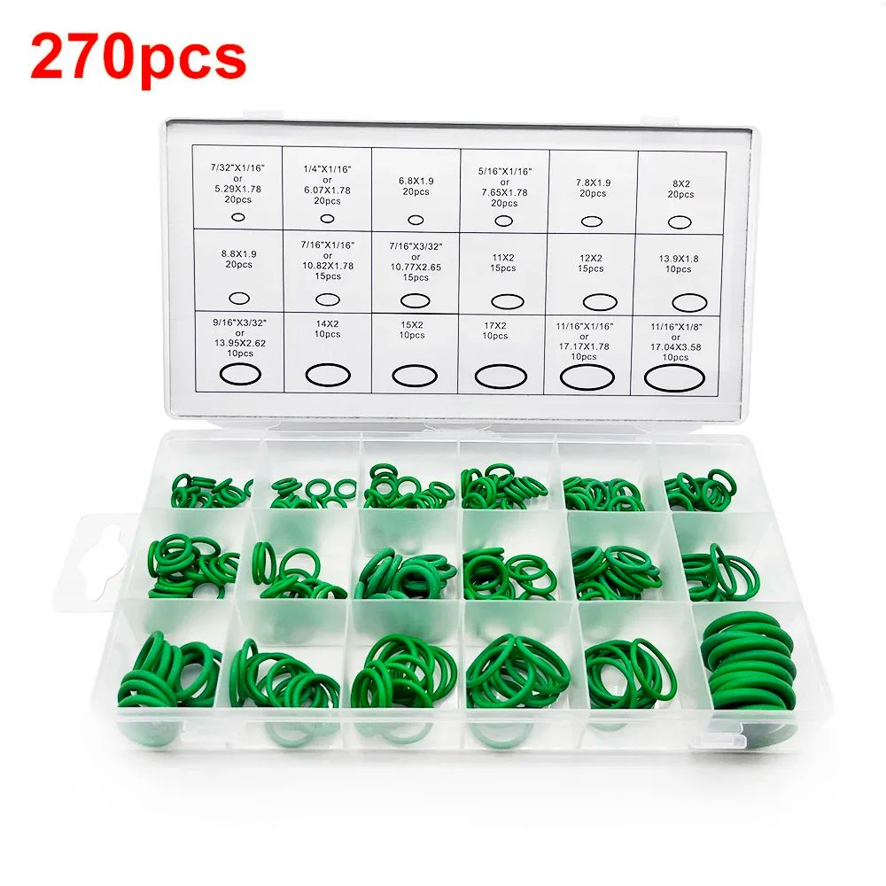 Premium 530 Piece Nitrile O Ring Seal Kit Heat  Oil Resistant Sealing Rings For Car ACR134aPumps  P