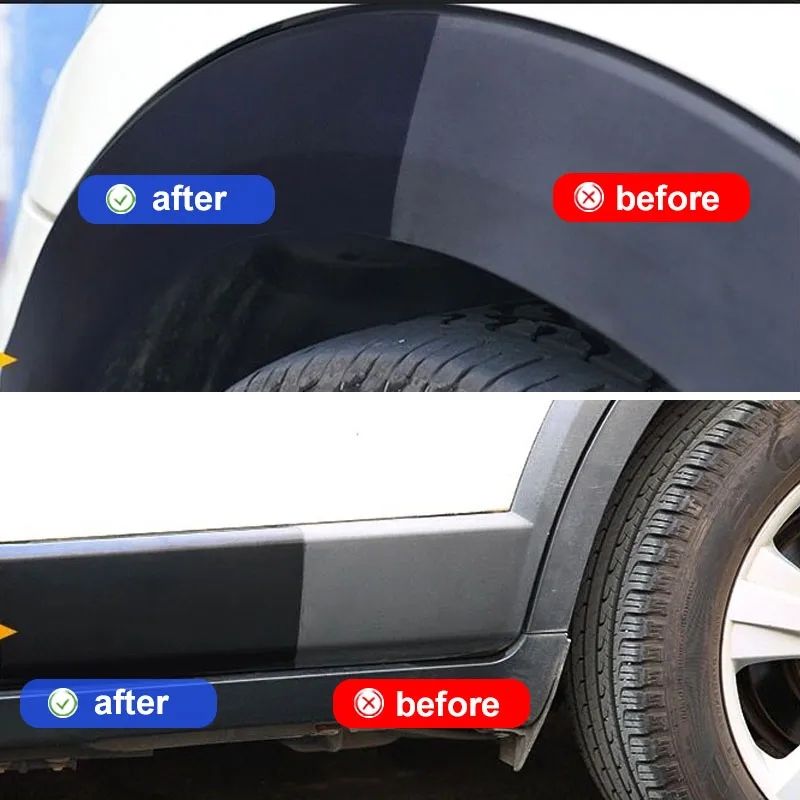Car Plastic Restorer  Coating Agent Restores Faded Auto Plastic Rubber  Exterior Trim to LikeNe