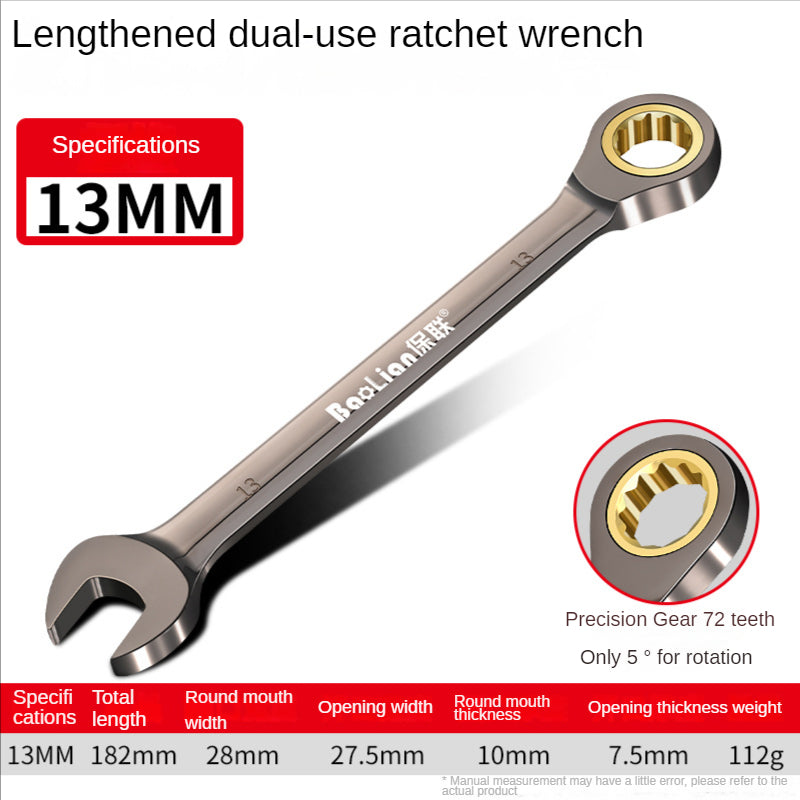 MultiSize Hand Tool Wrench Ratchet Torx Spanner For Mechanical  Auto Repair 13