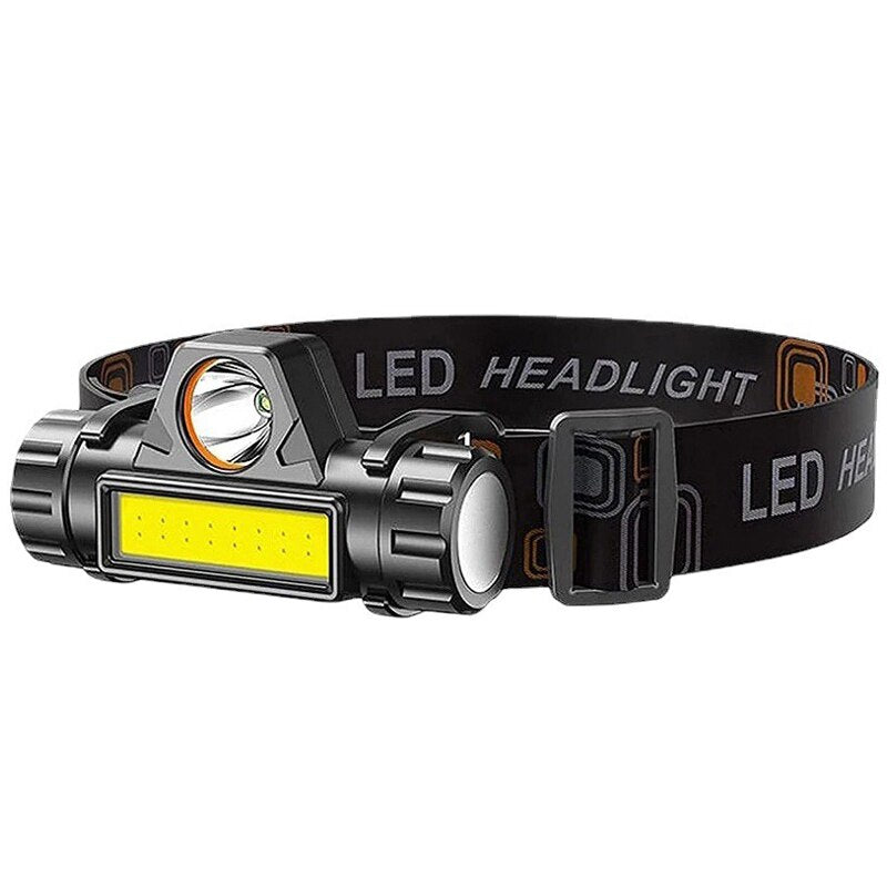 Rechargeable COB LED USB Headlamp Strong Magnetic Super Bright Waterproof Head Torch for Outdoor Fishing & Camping
