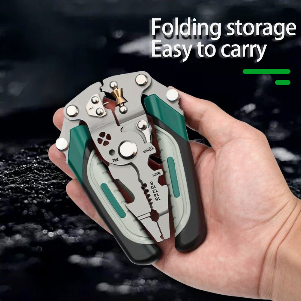 Professional MultiTool Wire Stripper Foldable Pulley Enhanced For Splitting Crimping  Cable Managem 1