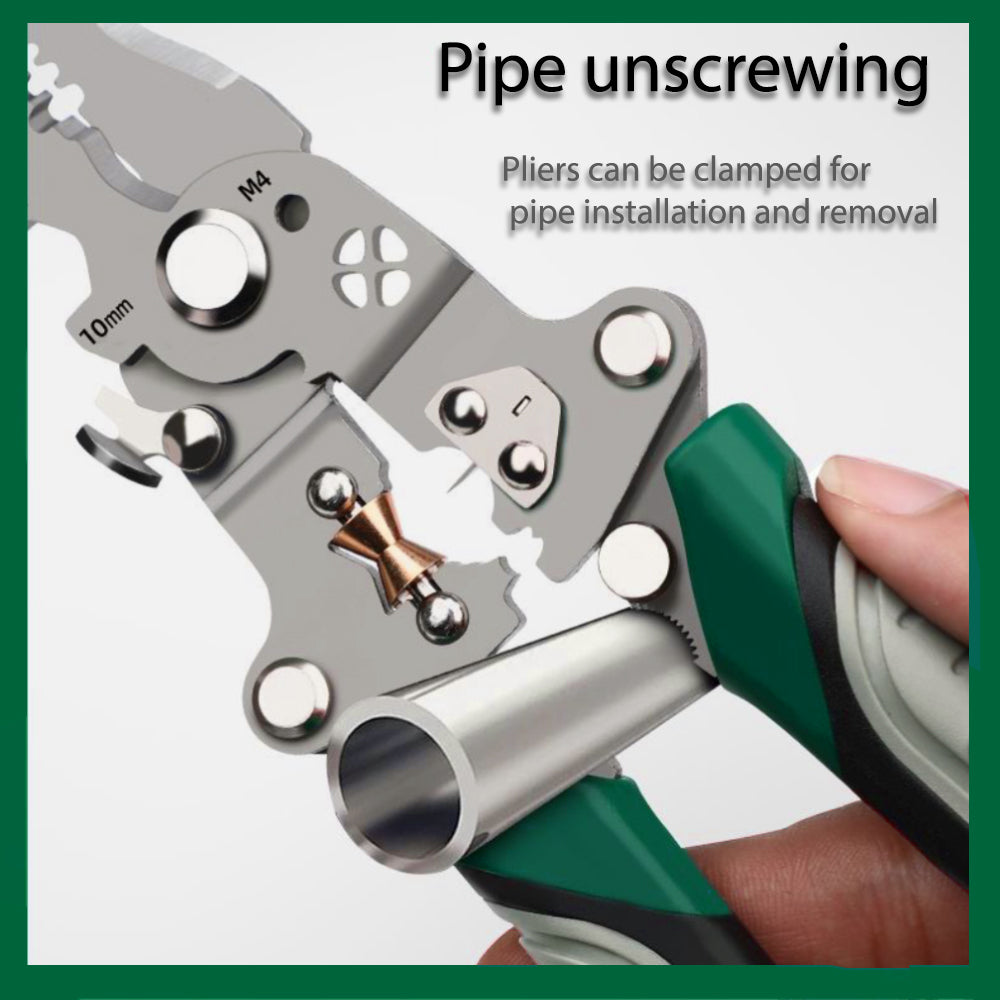 Professional MultiTool Wire Stripper Foldable Pulley Enhanced For Splitting Crimping  Cable Managem 6