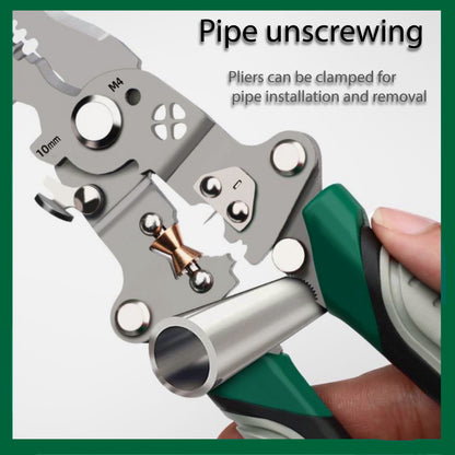 Professional MultiTool Wire Stripper Foldable Pulley Enhanced For Splitting Crimping  Cable Managem 6