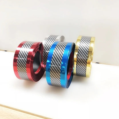 Car Threshold Strip Anti-Scratch Door Sill Protector with Carbon Fiber Design