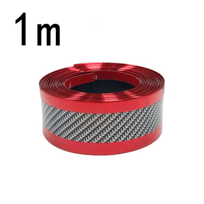Car Threshold Strip Anti-Scratch Door Sill Protector with Carbon Fiber Design