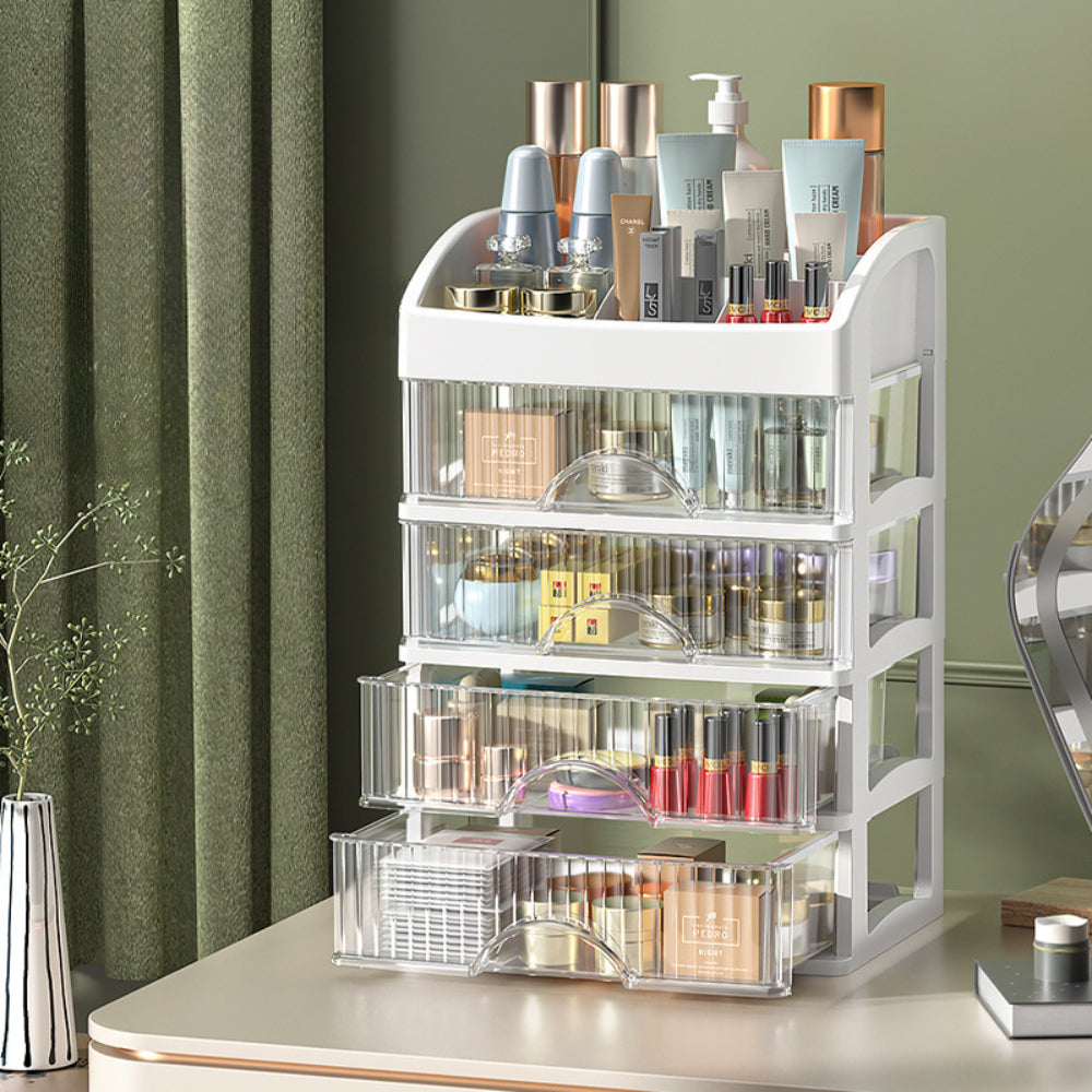 Drawer Style Storage Box Transparent Jewelry Skin Care Products Storage Box Highcapacity Desktop Cl 1