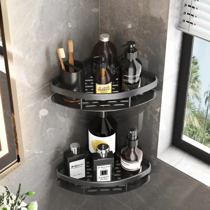 Bathroom Storage Rack No Drill Shelves Wall Mount Corner Shelf Shower Holder For Shampoo Organizer Bathroom Accessories