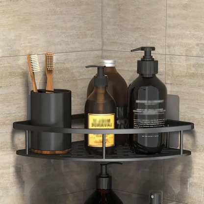 Bathroom Storage Rack No Drill Shelves Wall Mount Corner Shelf Shower Holder For WC Shampoo Organiz