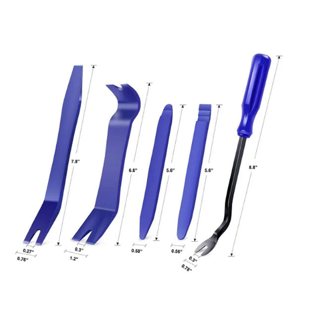 Professional Car Trim Removal Tool Kit5 Piece Auto Panel Clip Remover For DashboardStereo DVD  Inte 7