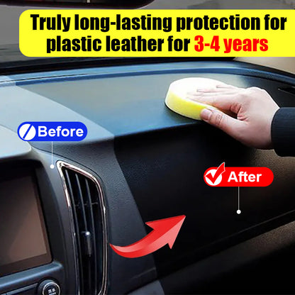 Professional Plastic Restorer for Cars UVResistant Black Shine Coating for Faded Bumpers Dash  E