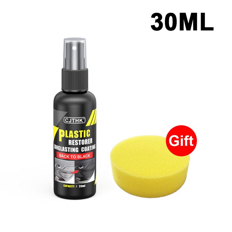 Professional Plastic Restorer for Cars UVResistant Black Shine Coating for Faded Bumpers Dash  E
