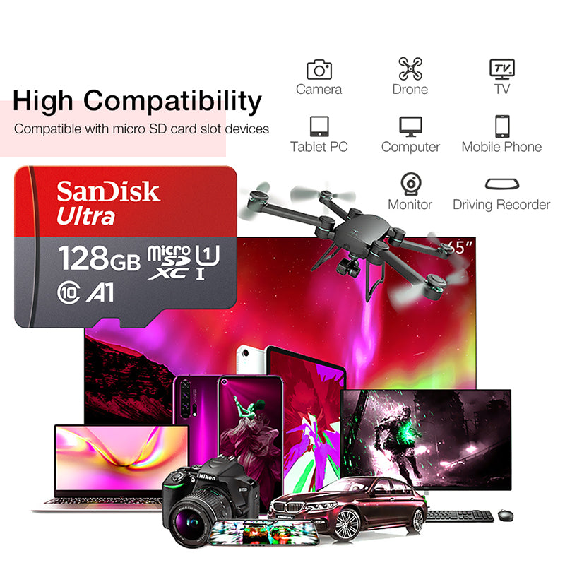 High-Speed Micro SD Card Class 10 Memory Card with Micro SD Storage for Phones, Cameras & More