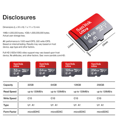 High-Speed Micro SD Card Class 10 Memory Card with Micro SD Storage for Phones, Cameras & More