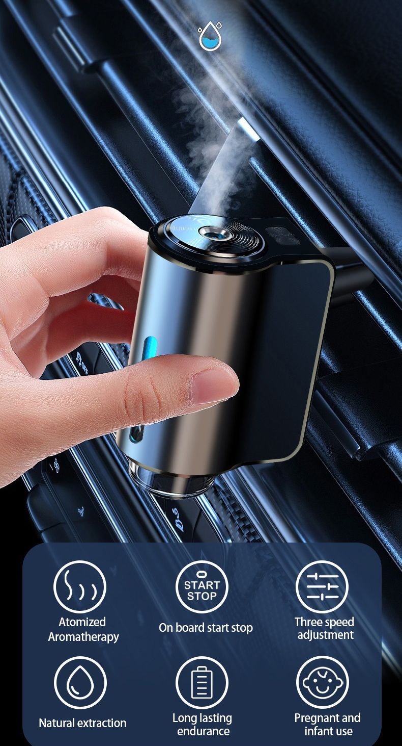 Car Electric Air Diffuser Aromatherapy Vent Humidifier  Mist Air Freshener For Odor Removal 2